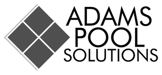 Adams Pool Solutions logo with gray diamond pattern and text